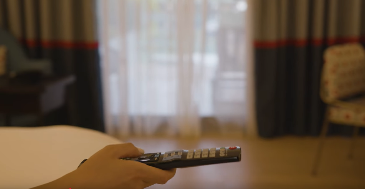 Hotel IPTV user interface on a TV